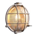 Nordlux Polperro Wandleuchte Glas Satin-Nickel | 195mm - IP64 - Geeignet für E27