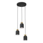 Emibig Pendelleuchte Target Stahl Schwarz | Geeignet für 3x E27 - Max 15W