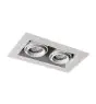 Noxion Einbau Spot rahmenlos Pro 2x MR16 schwenkbar Weiß | Ausschnitt 181x97mm - GU10 Sockel