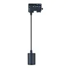 Noxion Schienenstrahler Pendelleuchte 3-Phasen Aluminium Schwarz | Geeignet für 1x GU10