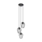 Eglo Pendelleuchte Newtown Stahl Schwarz | IP20 - Geeignet für 3x E27 